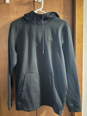 Under Armour Black ColdGear Hoodie with Subtle Logo